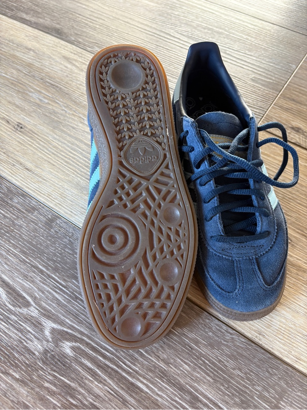 adidas Men's Navy Suede Sneakers Hardball Spezial 5.5 unisex - Picture 3 of 5